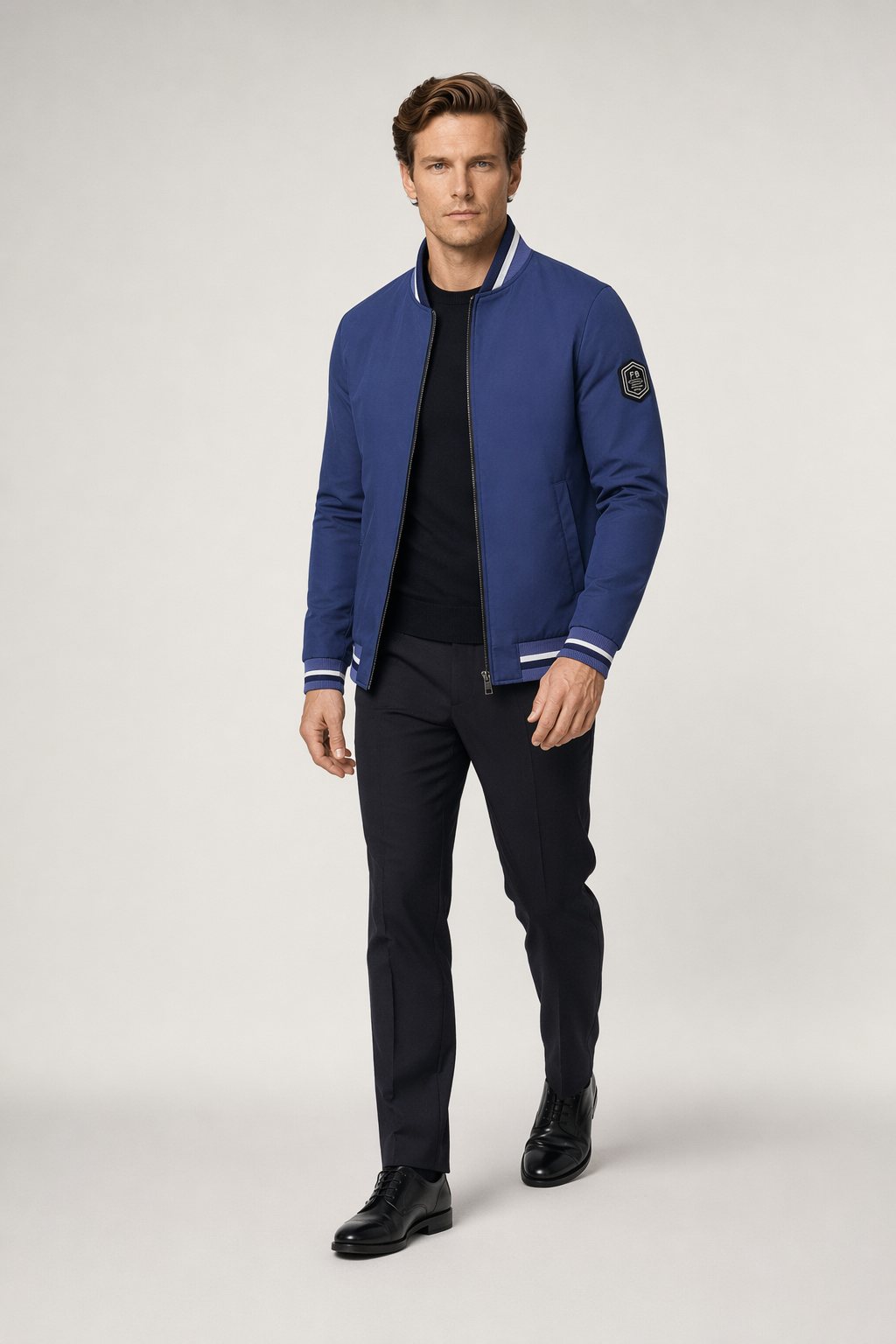 Men's Inner Layer Insulated Baseball Jacket Blue