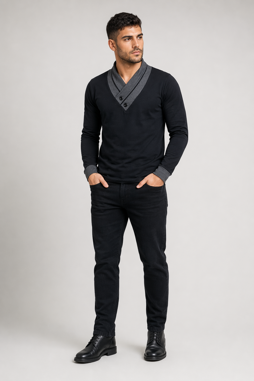 Streetwear Inspired Long Sleeve Men's Top Default