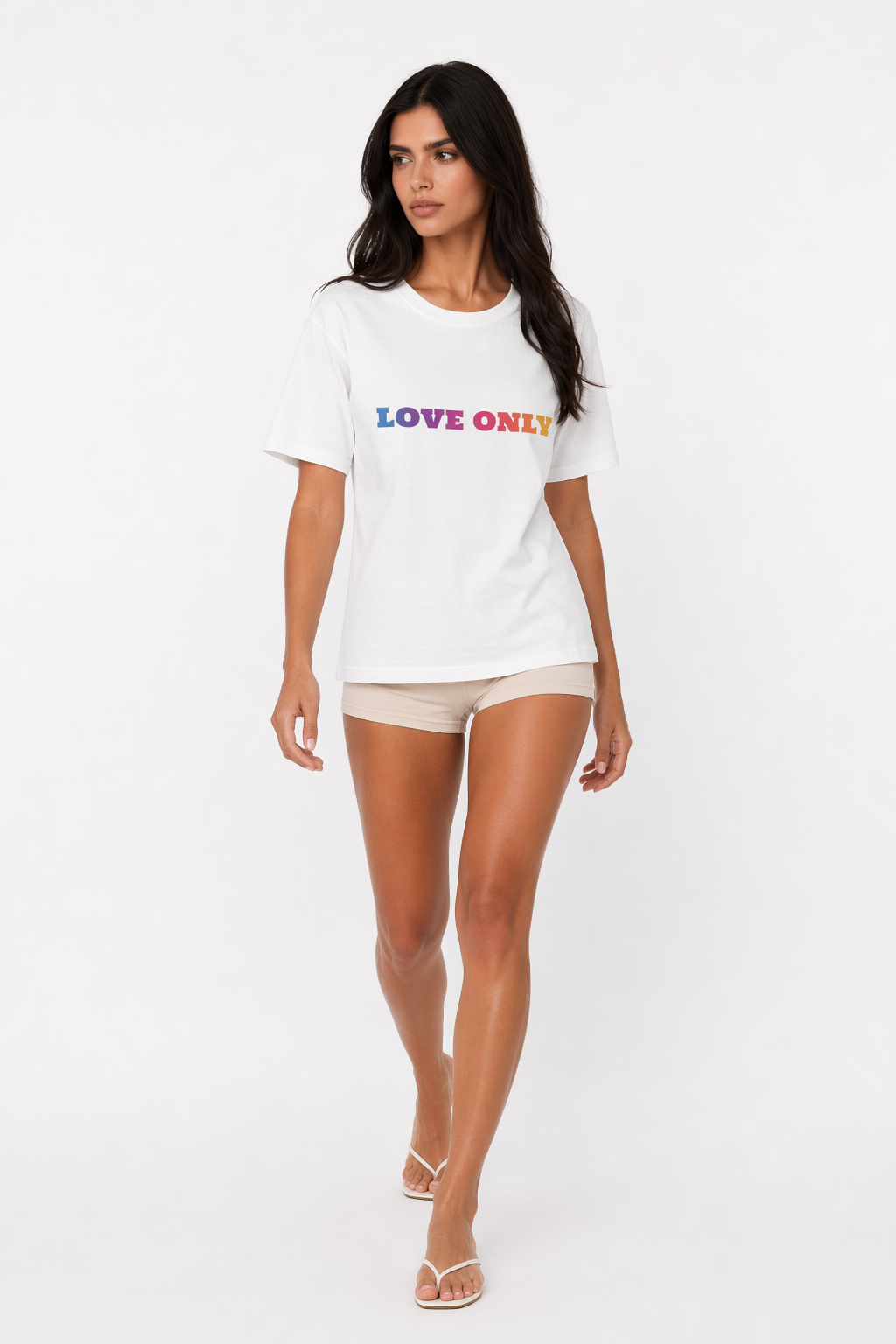 Colorful Printed Short Sleeve Tee for a Vibrant Look White