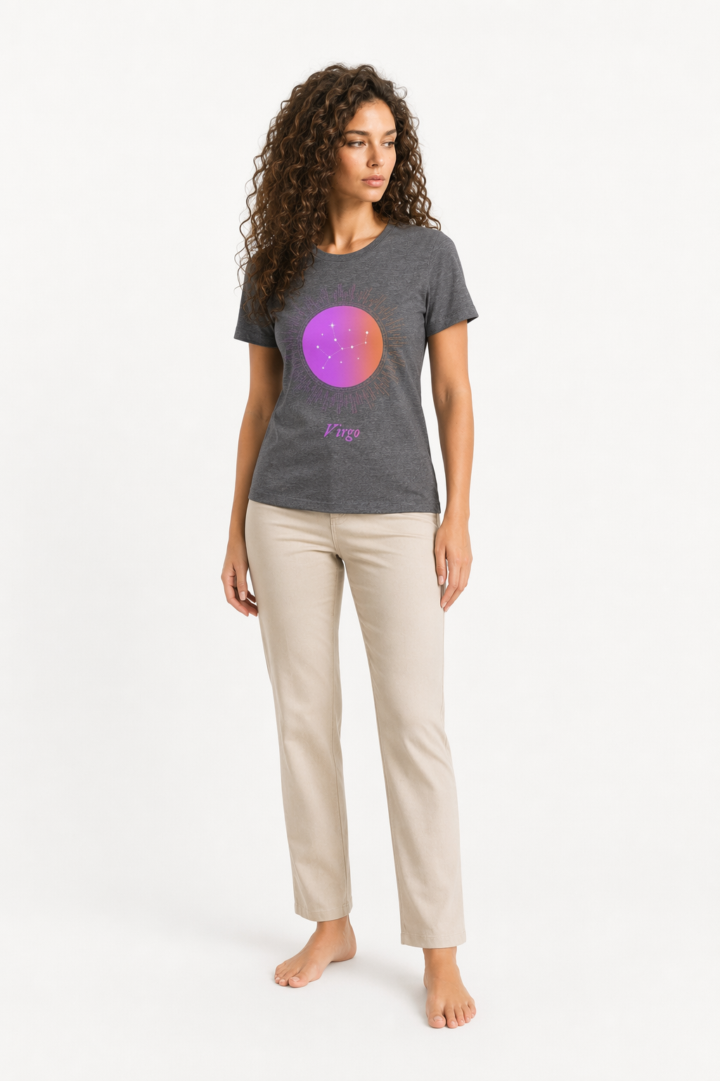 Gradient Zodiac T-Shirt for Women Deep Heather