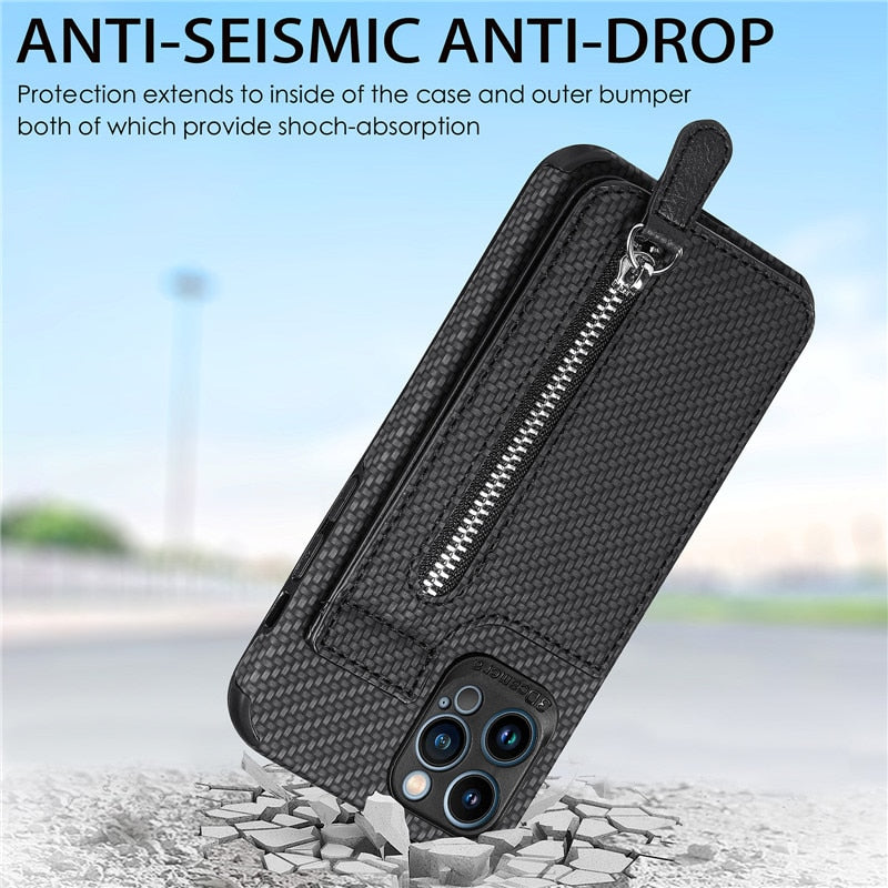 High-End Plant-Based Leather Wallet Case for iPhone