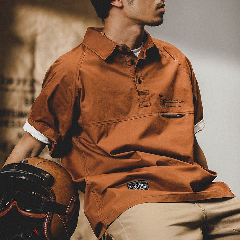 Short Sleeve Popover Shirt for Men