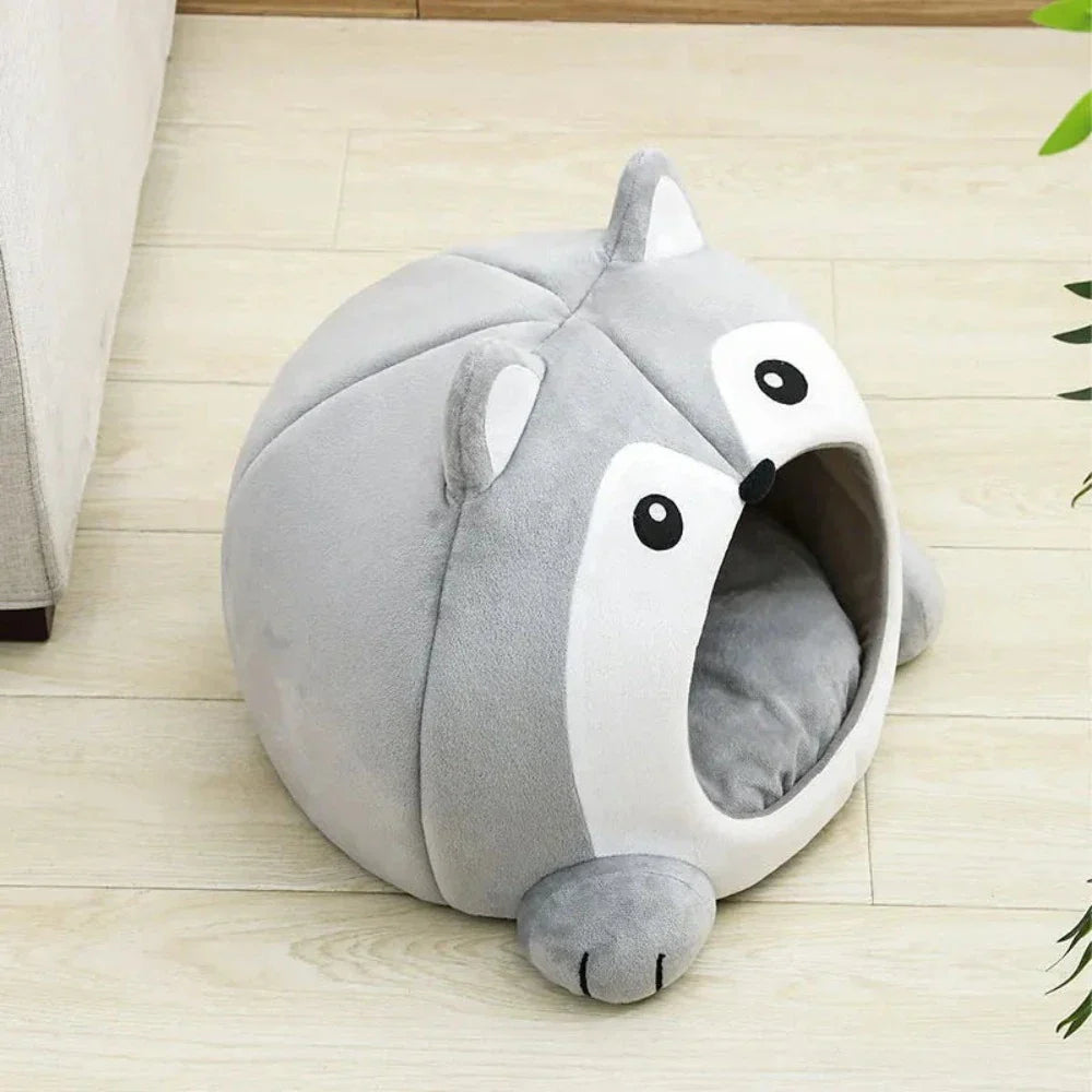 Pet House with a Cartoon Fox Design
