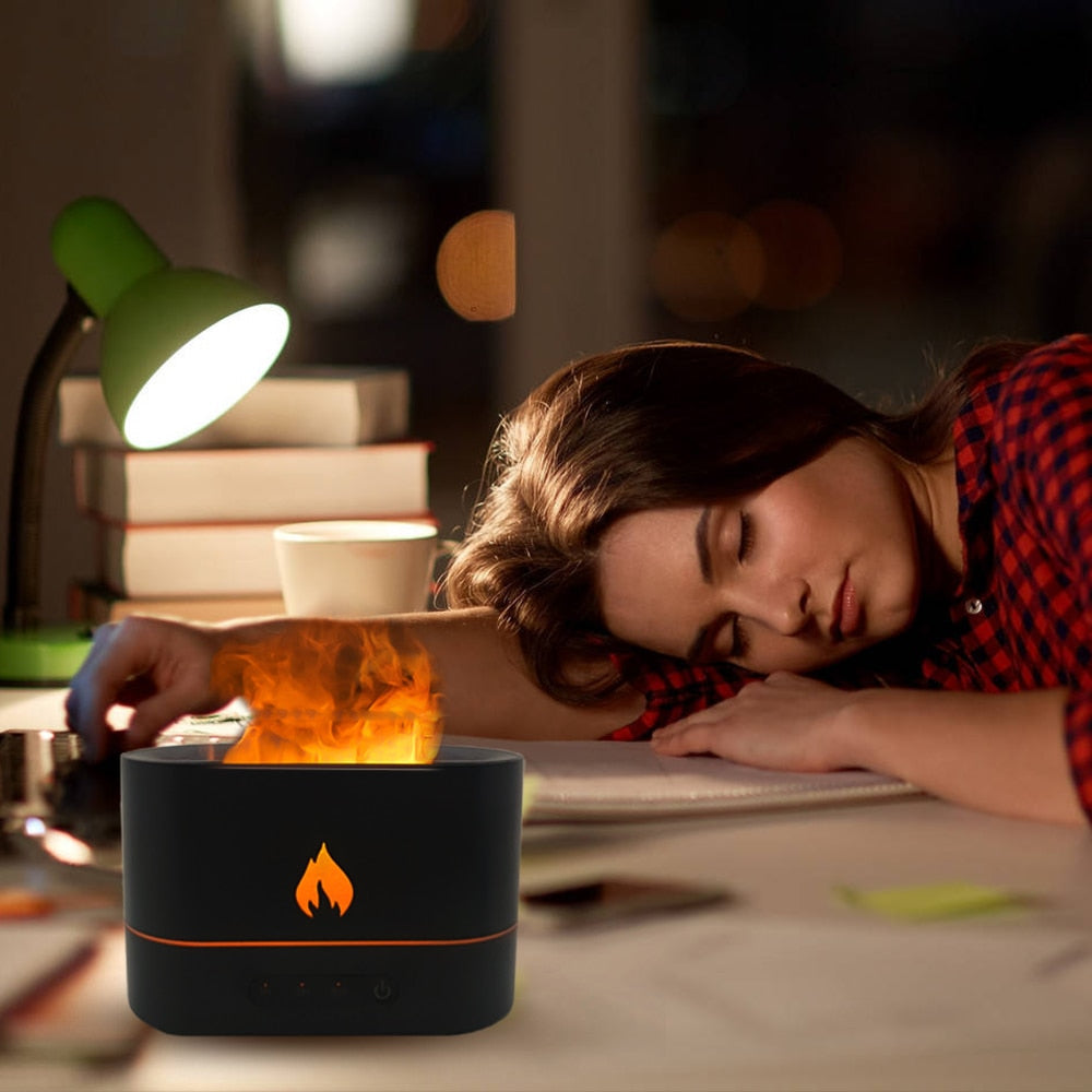 Essential Oil Diffuser with Fiery Effect and Timer