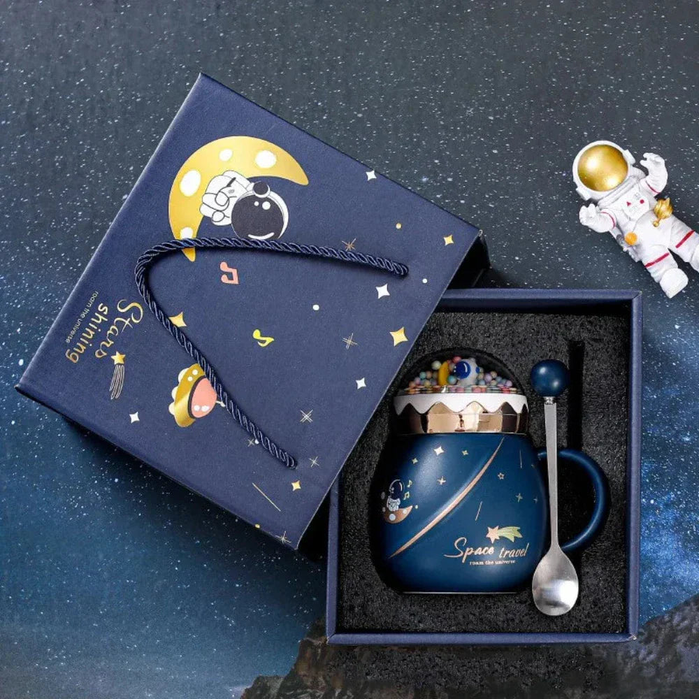 Cartoon Space Theme 3D Mug with Lid