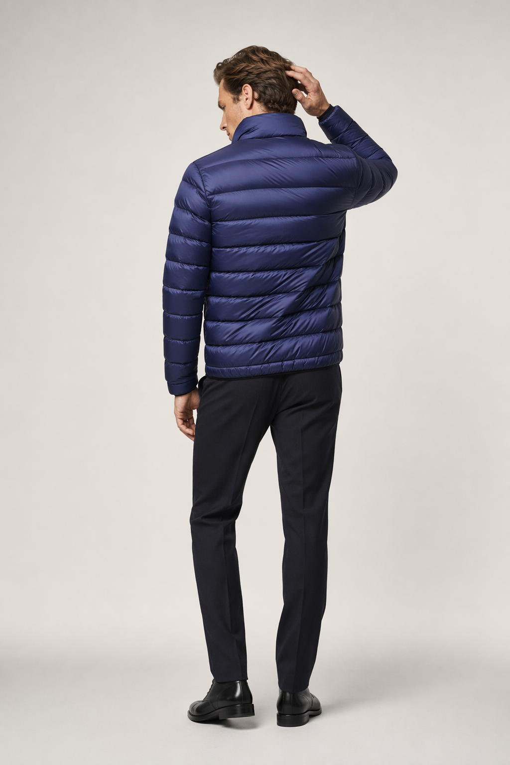 Classic Men's Padded Flight Jacket Navy