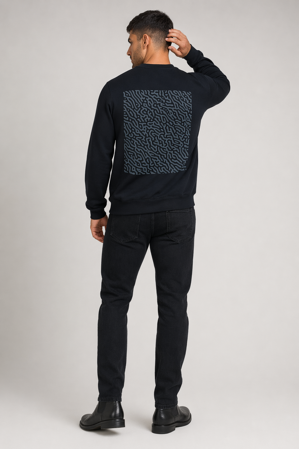 Men's Swirled Back Design Sweatshirt Default