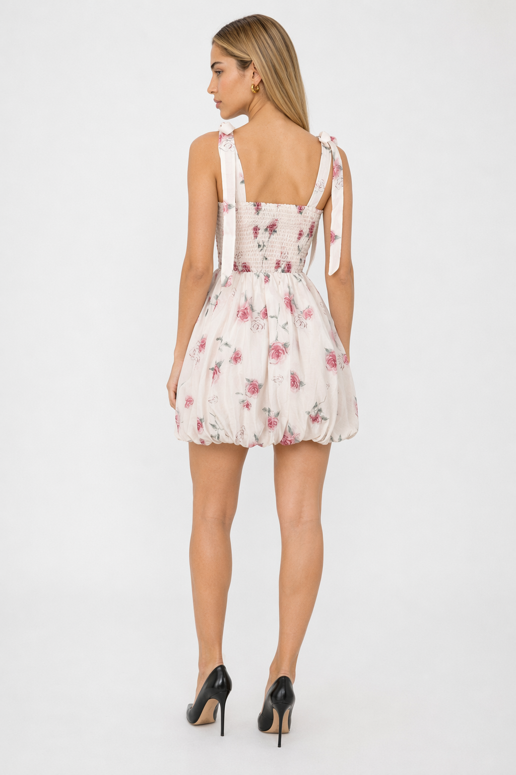 Sassy Floral Mini Dress with Zipper Default
