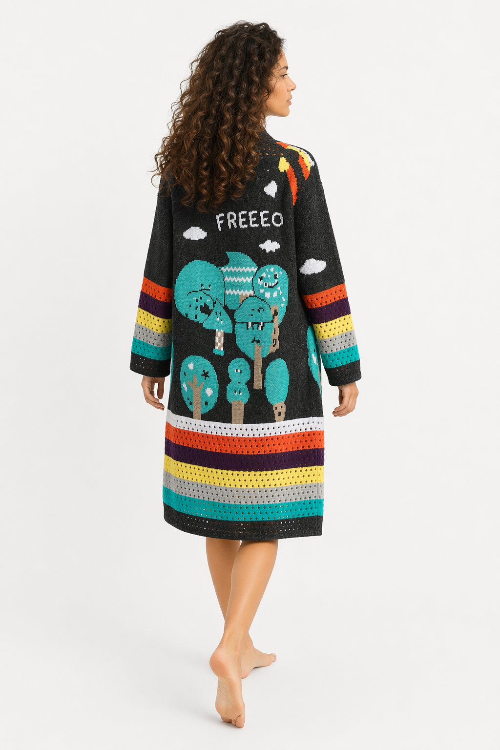 Long Graphic Cardigan for Women Default