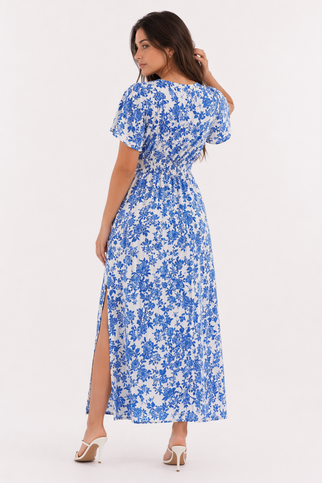 Floral V Neck Dress for Women's Summer by the Sea Default