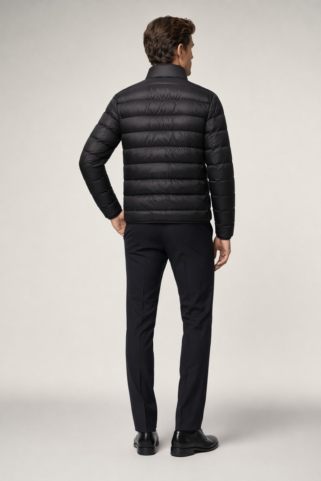 Classic Men's Padded Flight Jacket Black