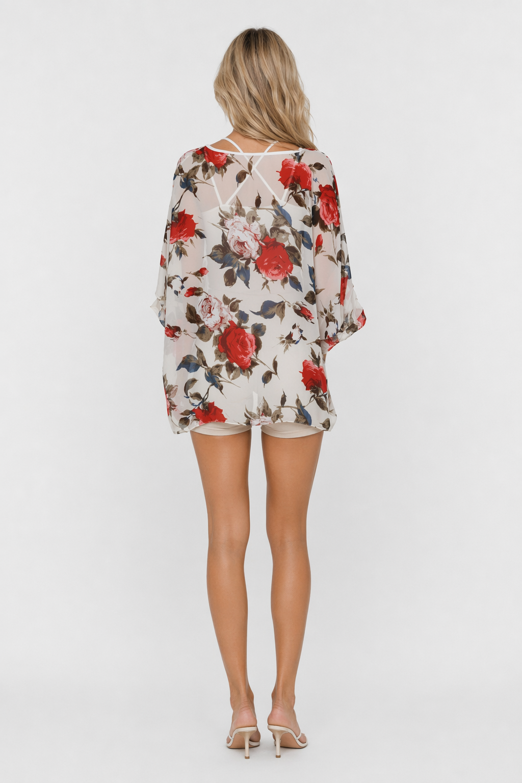 Floral Print Chiffon Top for Women Default