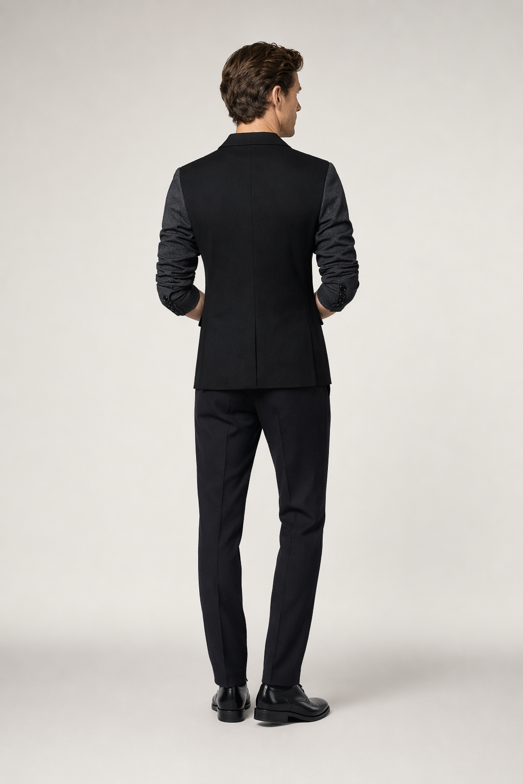 Slim Fit Two-Tone Casual Blazer for Men Default