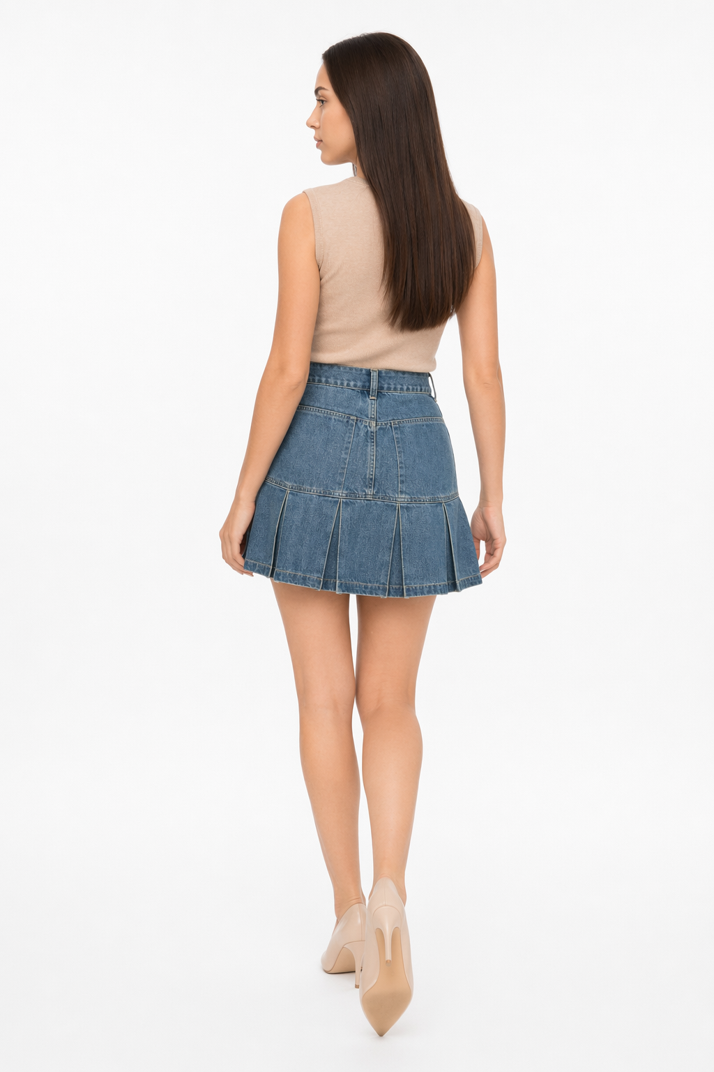 High Waisted Mini Denim Skirt for KPOP Lovers Default