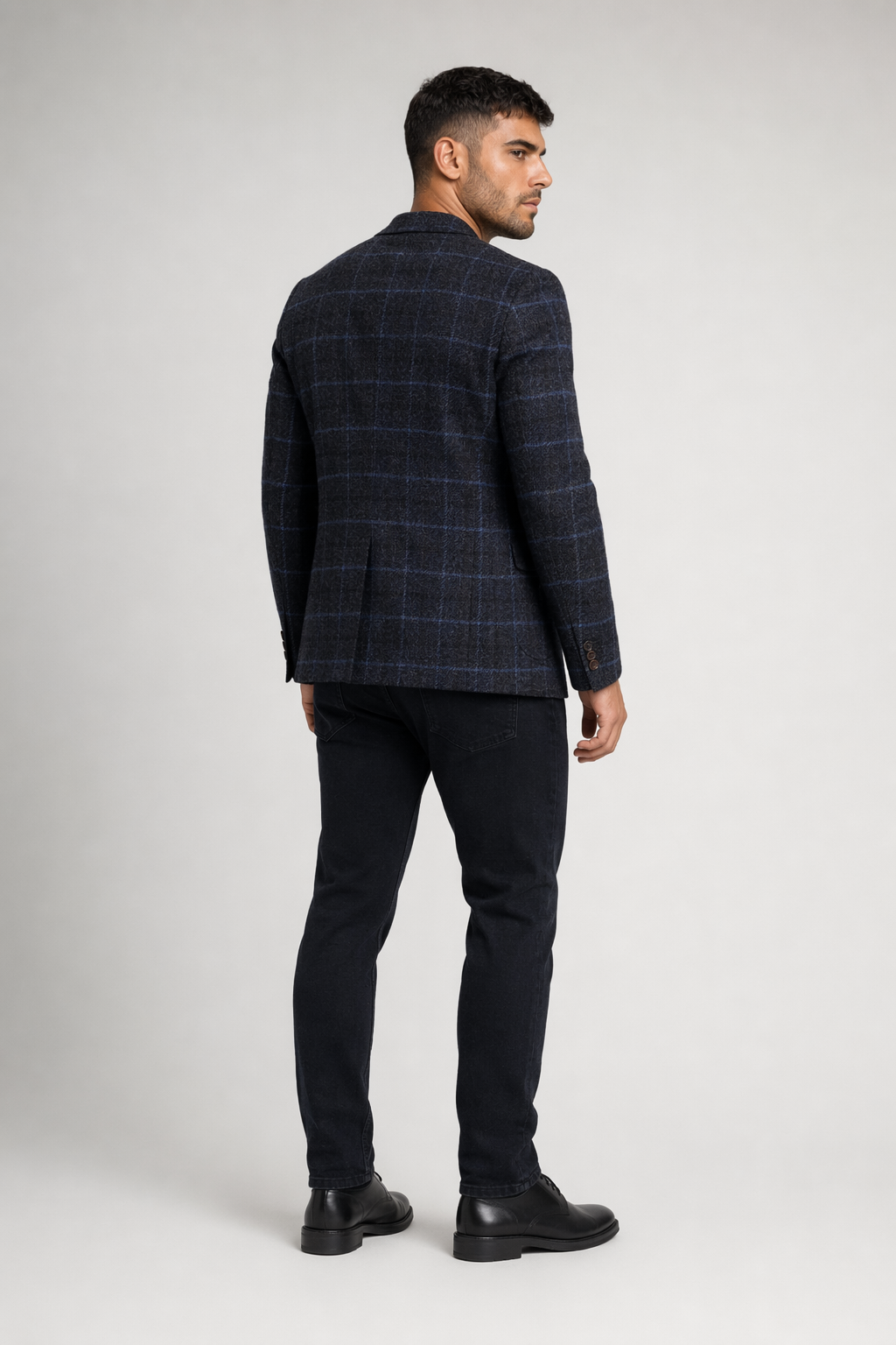 Navy Checkered Men's Sports Coat Default