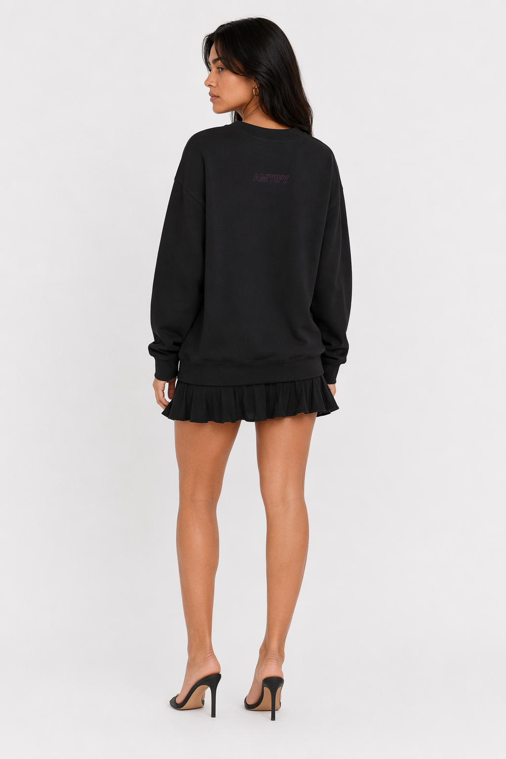 Anime Sweatshirt in Vibrant Purple Black