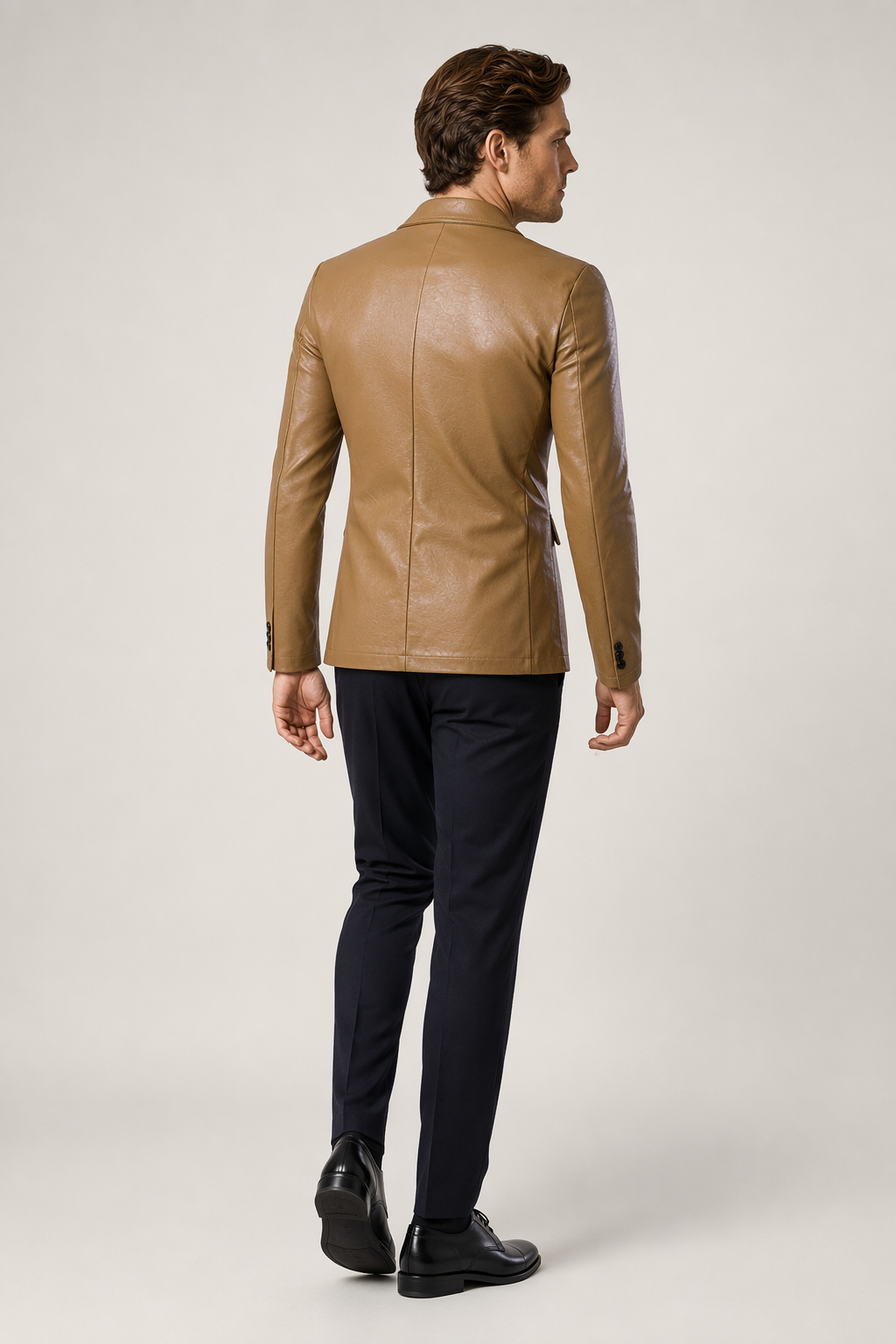 Faux Leather Blazer for Men Default