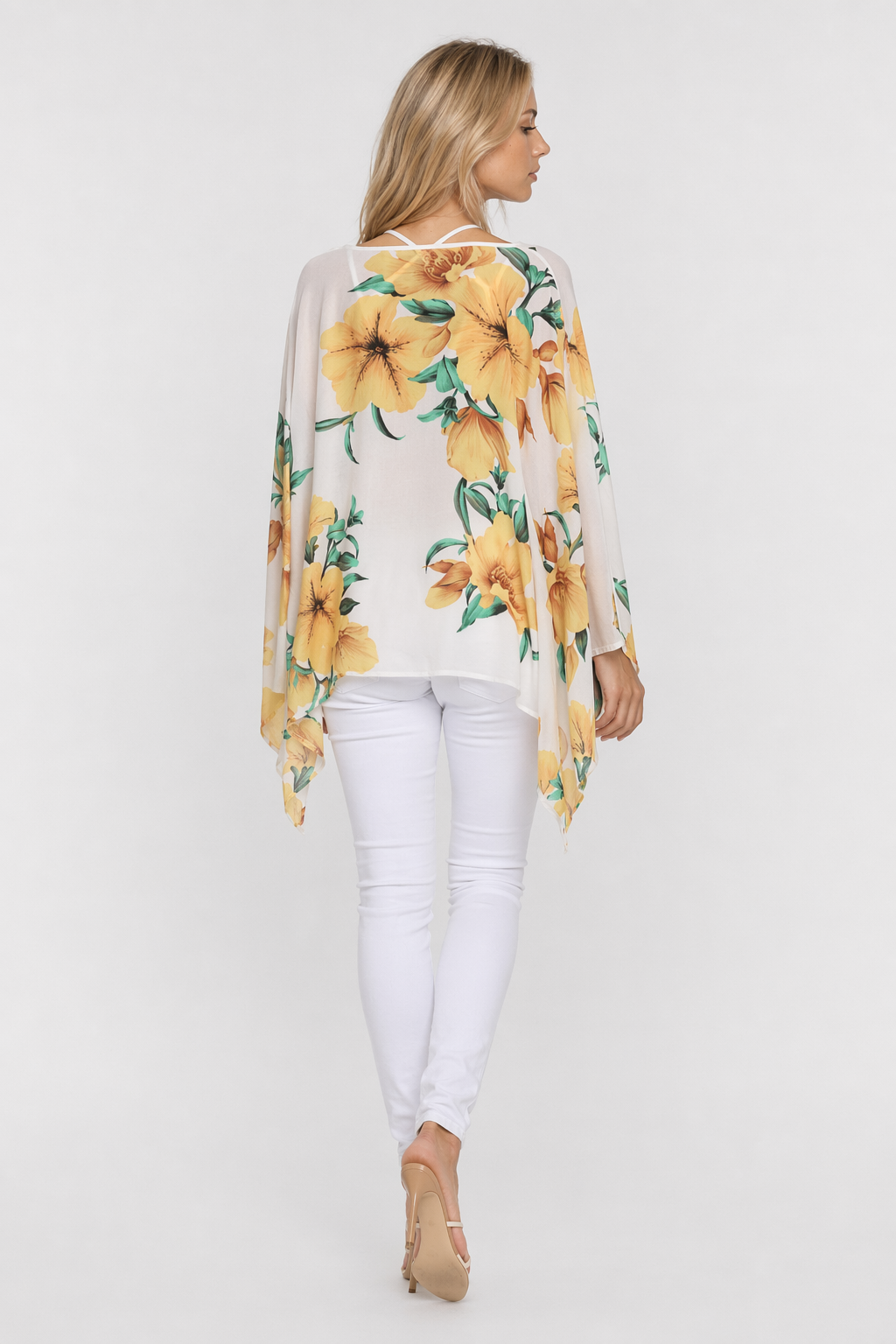 Floral Chiffon Batwing Top for Women Default