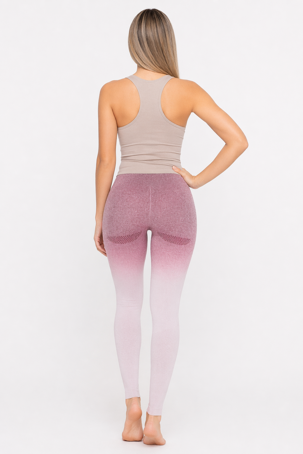 Push-Up Control Yoga Leggings without Seams Pink