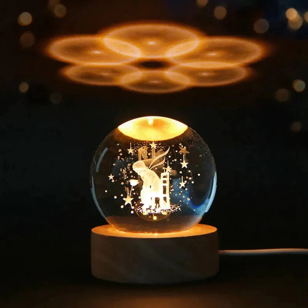 Crystal Ball Engraved with 3D Laser Technology