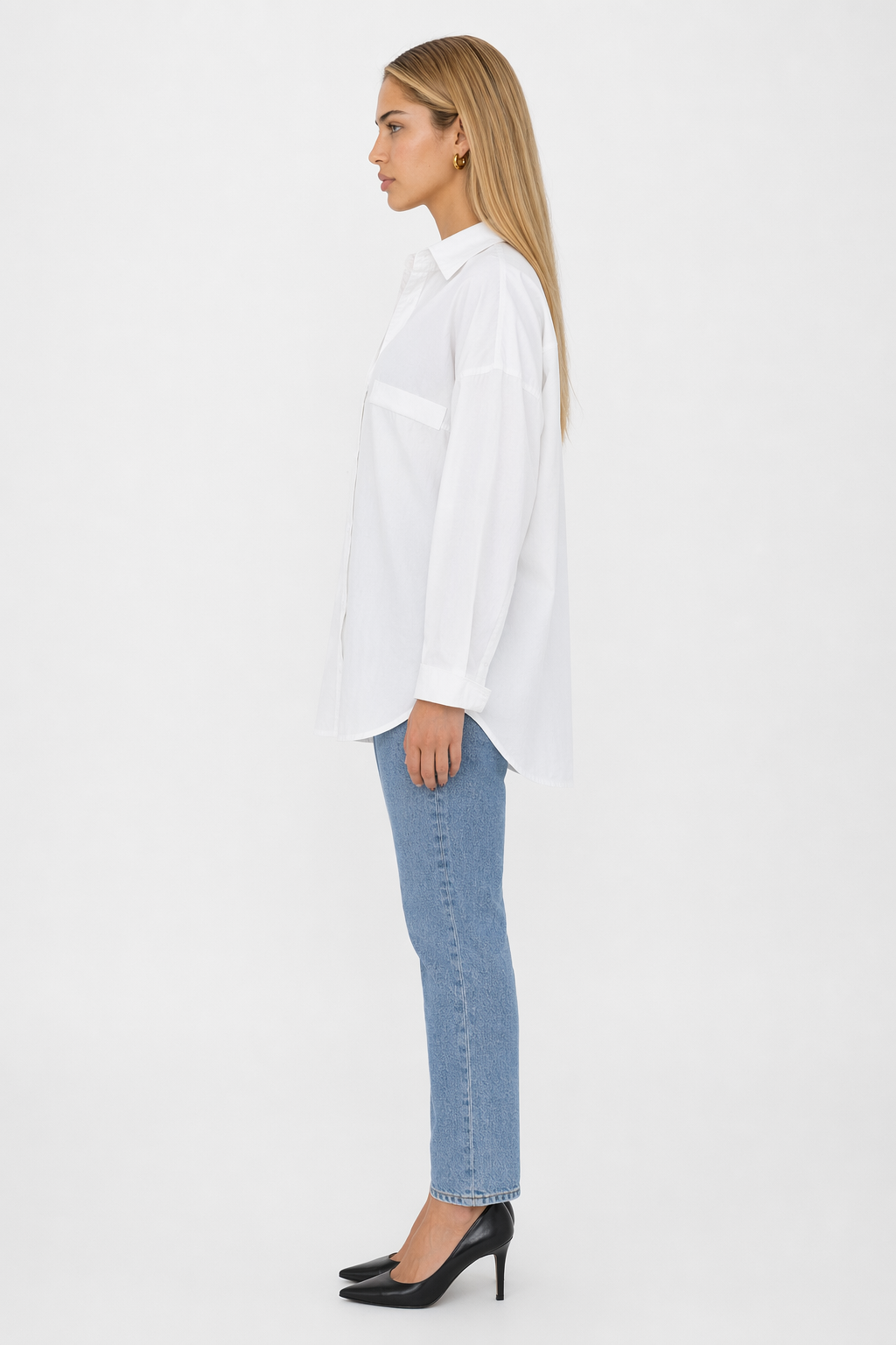 Relaxed Fit Longline Women's Blouse Default