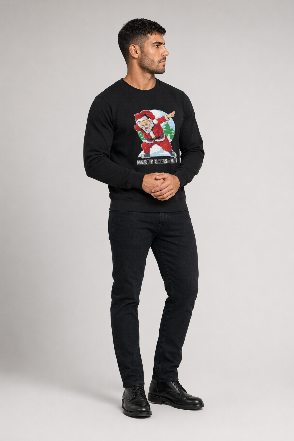 Santa Dabbing Men's Crewneck Sweatshirt Default