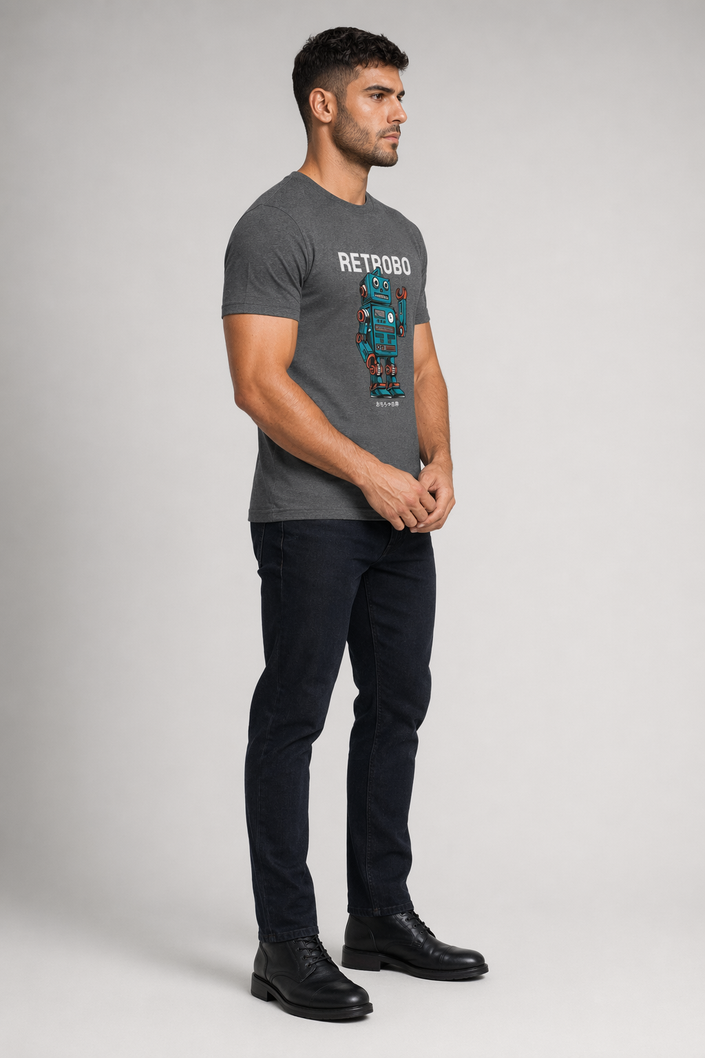 Vintage Men's Tee Shirt Deep Heather