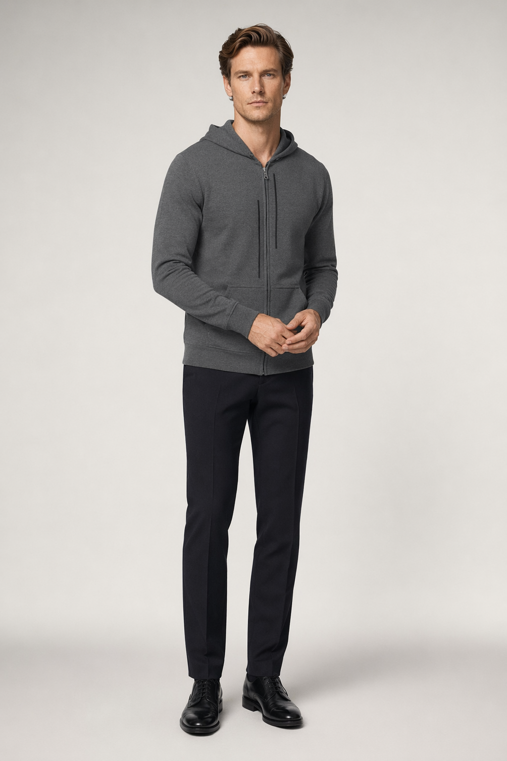Unparalleled Men's Striped Zip-Up Sweatshirt Default