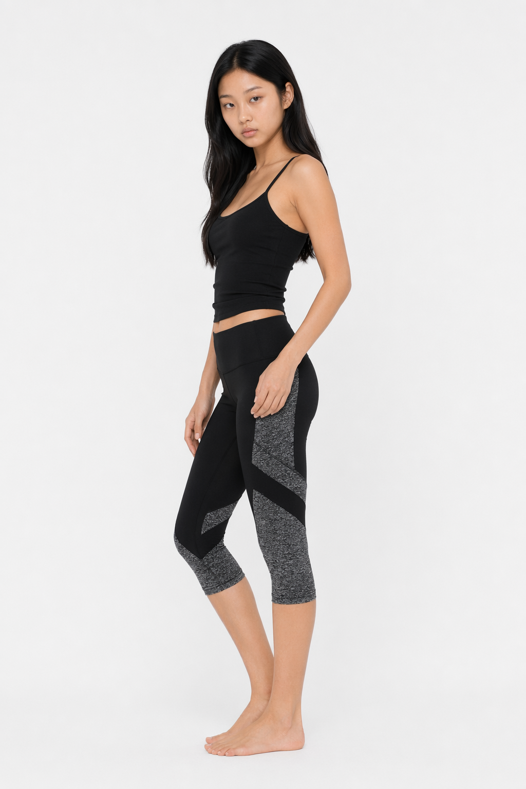 Two Tone High-Waisted Yoga Leggings Default