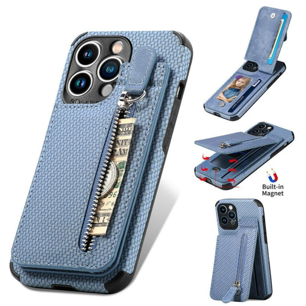 High-End Plant-Based Leather Wallet Case for iPhone