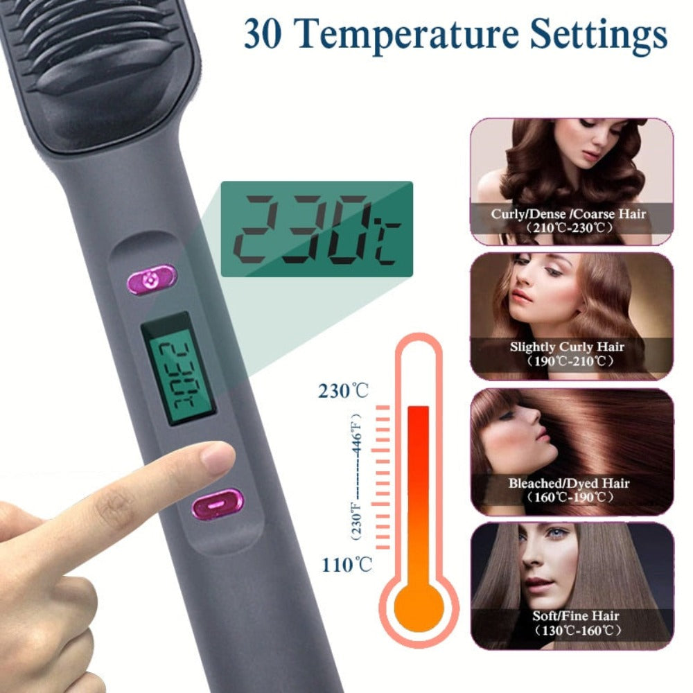 Electric Hair Brush Straightener by Coseey