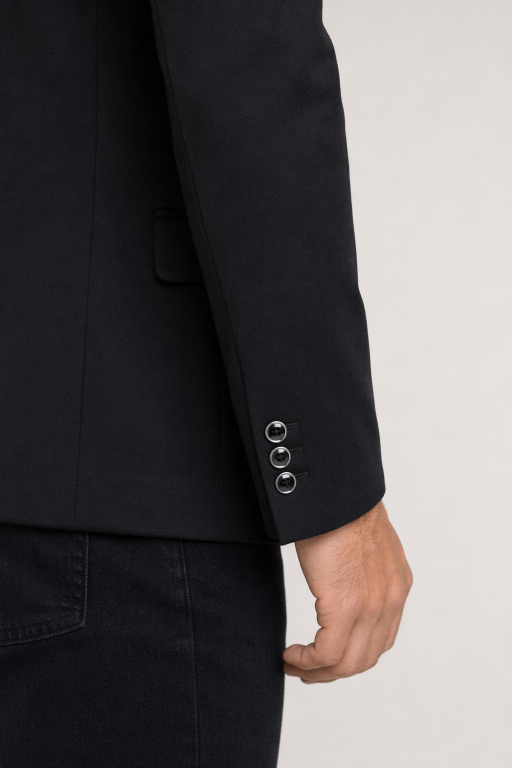 Slim Fit Men's Fashion Blazer in K-Style Black