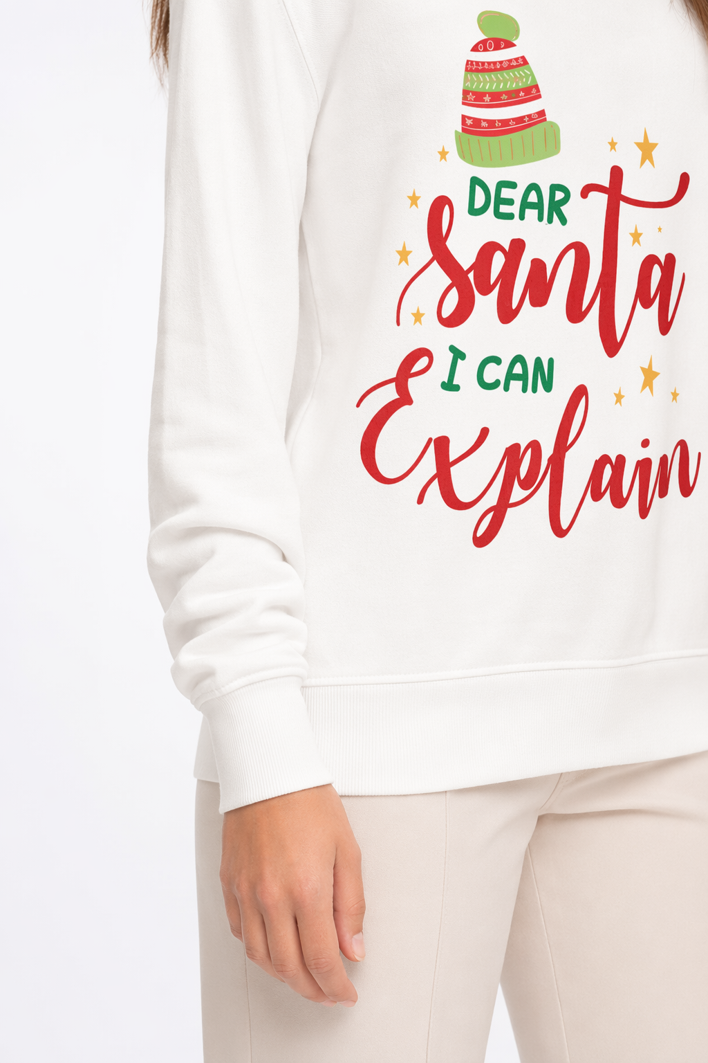 Santa I Can Explain Women's Sweatshirt White