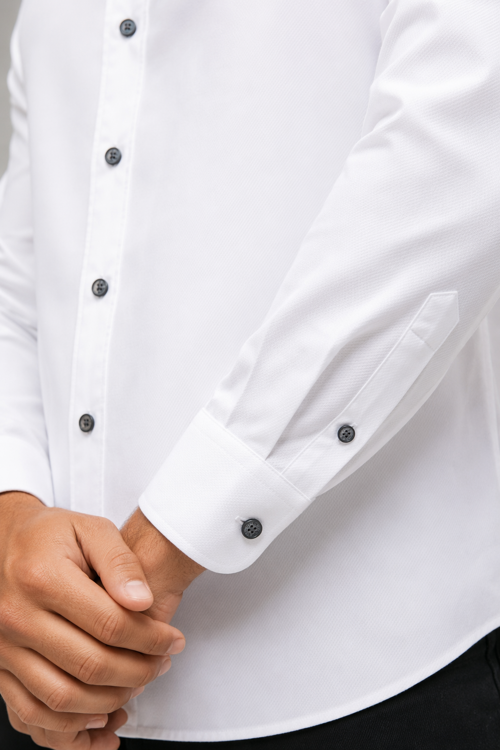 Long Sleeve Oxford Shirt for Men - Updated Title White