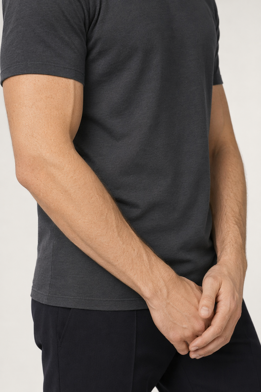 Short Sleeve T-Shirt with Red Ninja Emblem Deep Heather