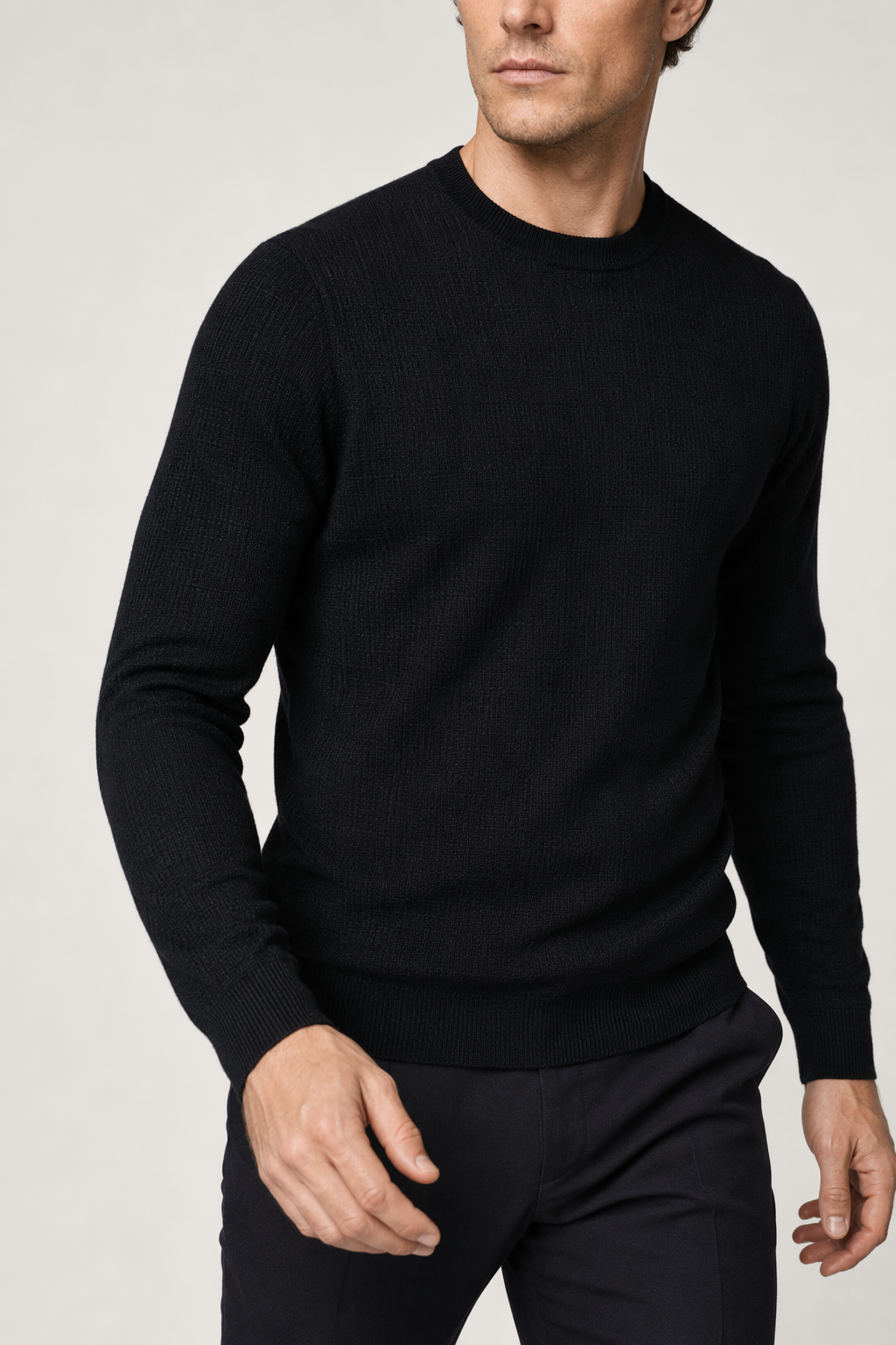 Long Sleeve Casual Men's Shirt Black