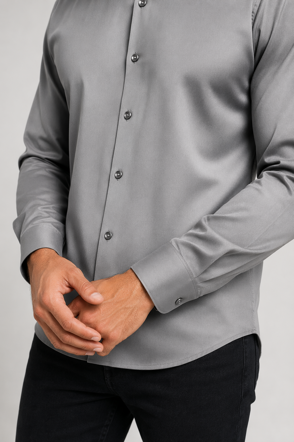 Wrinkle-Free Men's Shirt with Button Front 7