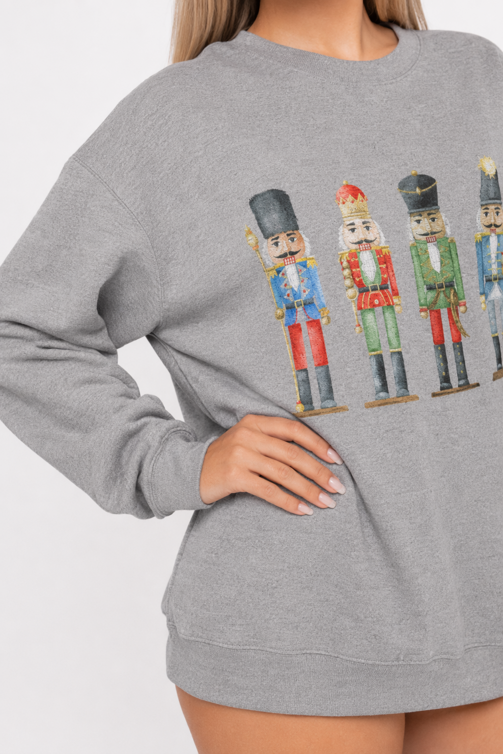 Women's Festive Sweater Gray
