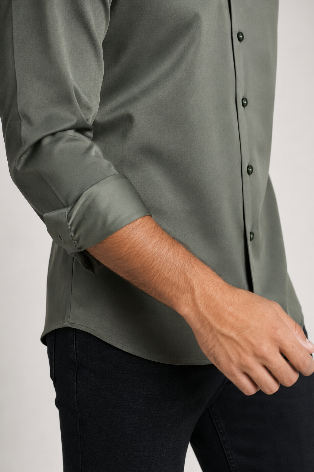 Wrinkle-Free Men's Shirt with Button Front 11