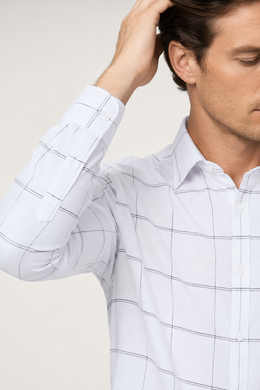Large Plaid Shirt for Men: A Fresh Take on Classic Style White