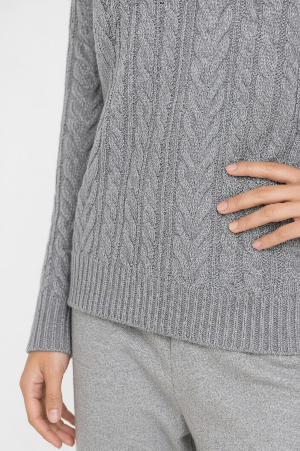 Hooded Women's Pullover Sweater Gray