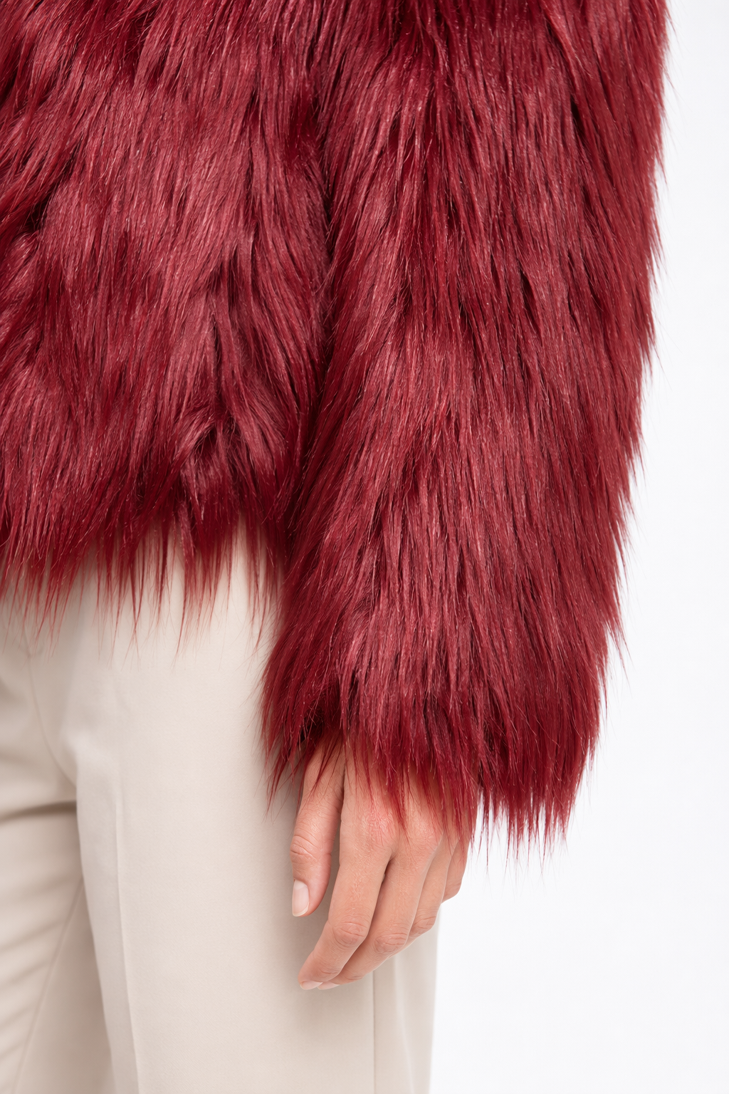 Puff Sleeve Women's Jacket Red