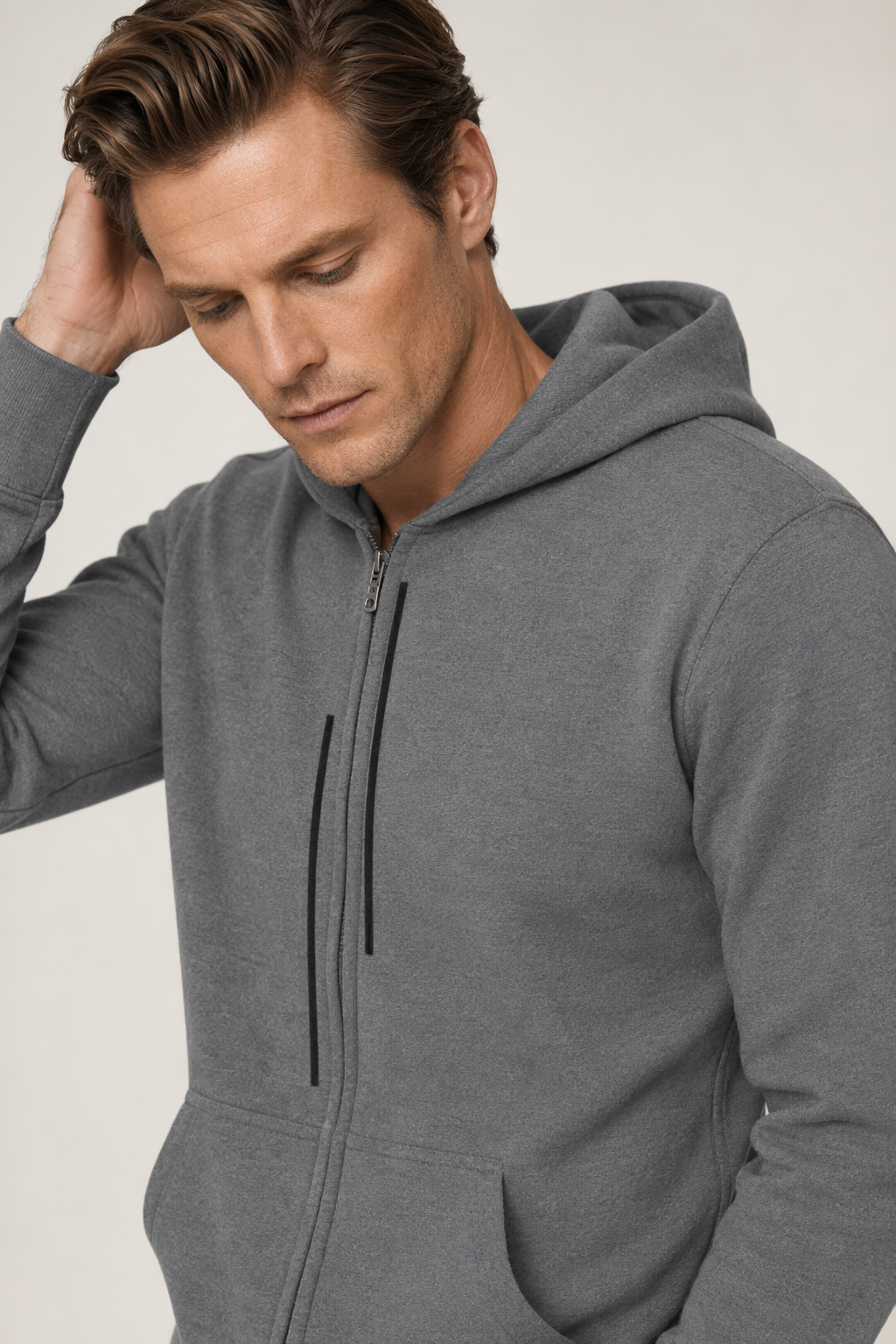 Unparalleled Men's Striped Zip-Up Sweatshirt Default