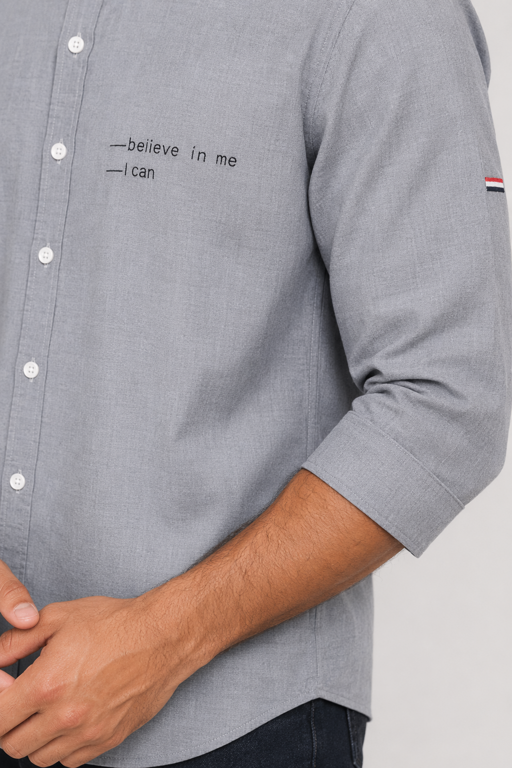 Half Sleeve Shirt for Men's Urban Fashion Gray