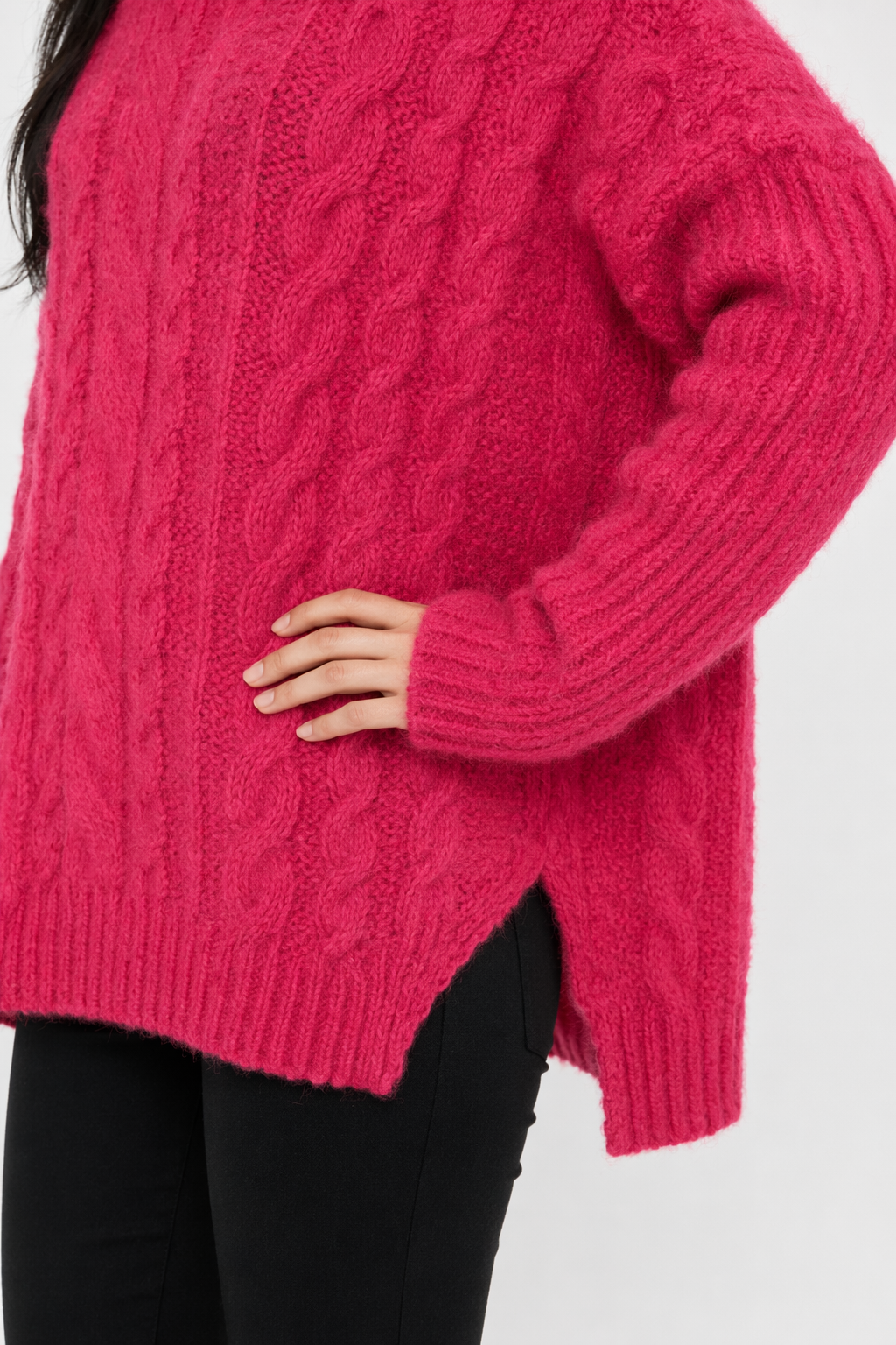 Turtle Neck Women's Sweater - Timeless and Elegant Pink