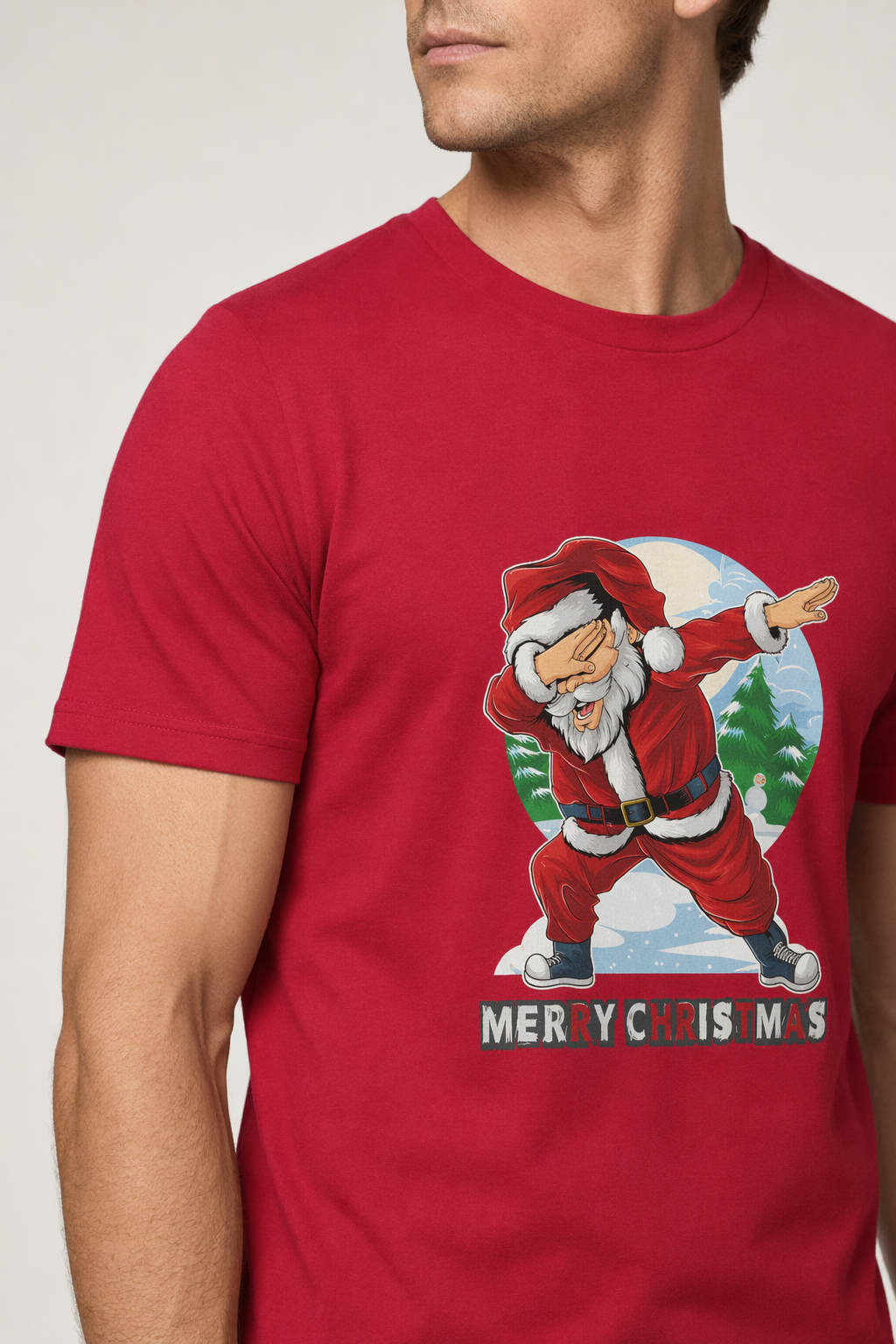 Dabbing Santa Men's Short Sleeve T-Shirt Red