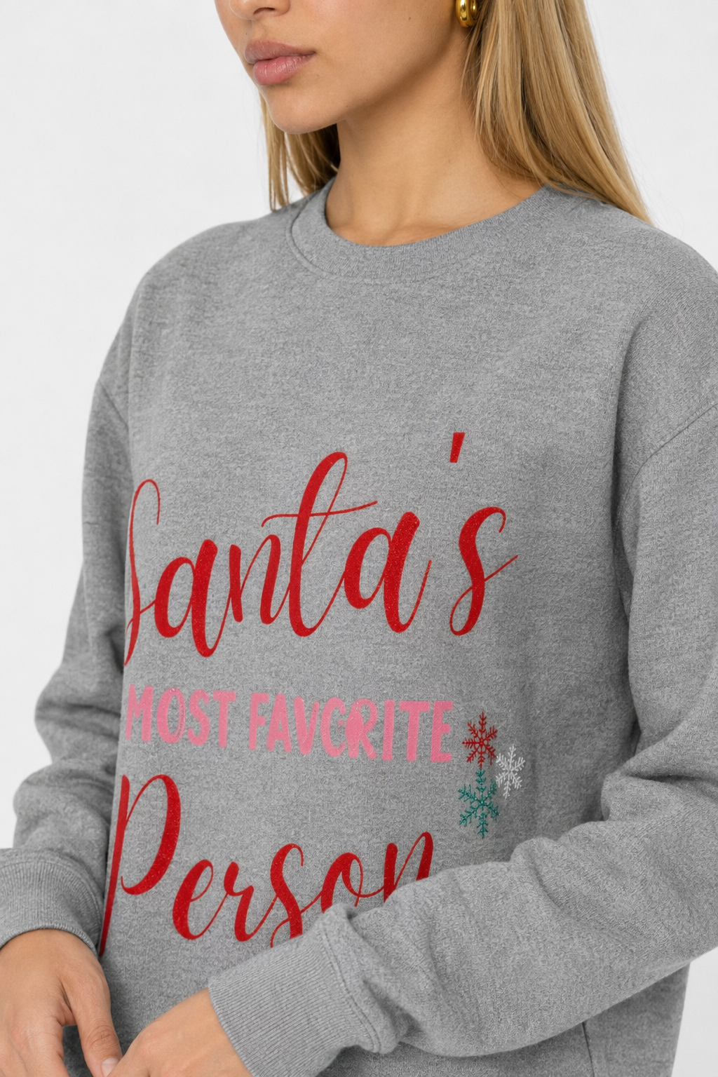Women's Sweatshirt - Santa's Beloved Companion Sport Grey