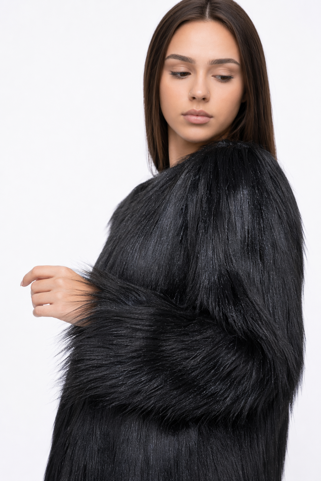 Puff Sleeve Women's Jacket Black