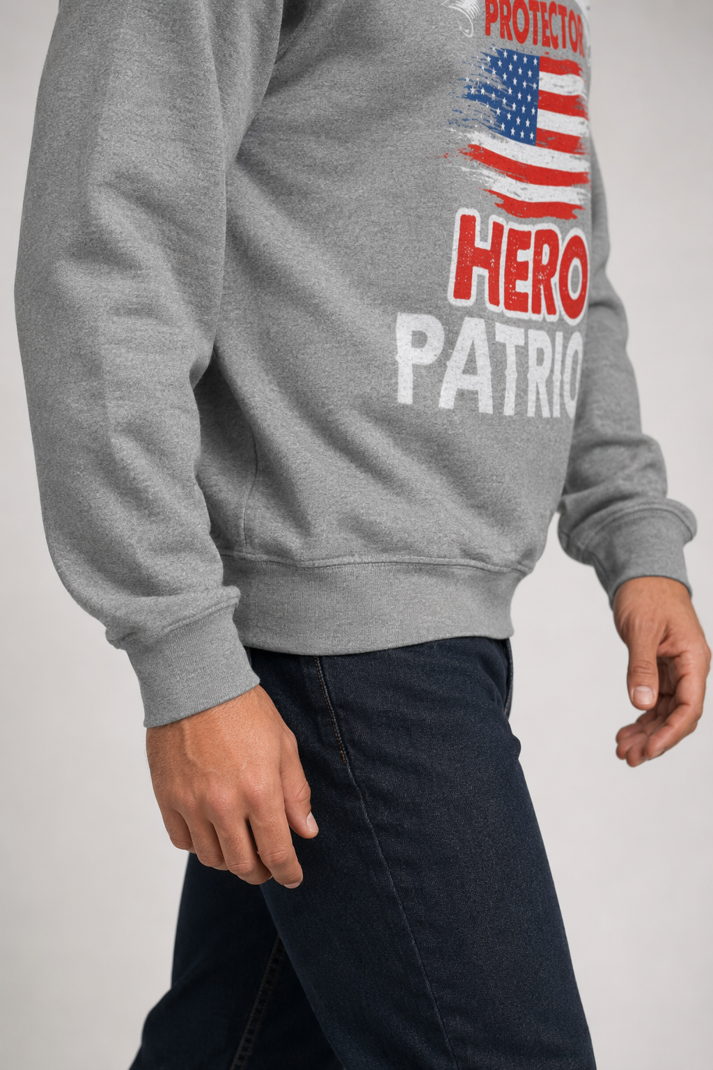 Protector Crewneck Sweatshirt - Ideal for Husbands and Dads Sport Grey