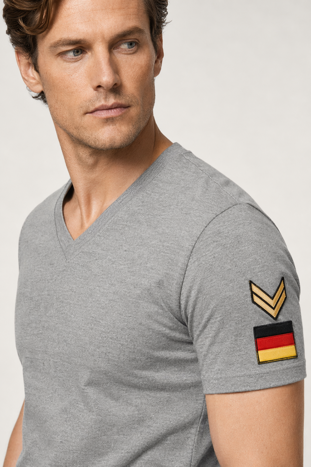 Army Tee Shirt for Men Gray